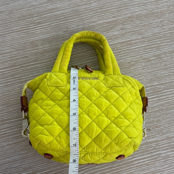 MZ Wallace Micro Sutton Tote Neon Yellow Quilted Mini Tote -Read- - Picture 8 of 16